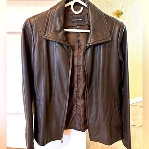 Brown leather Jones New York jacket